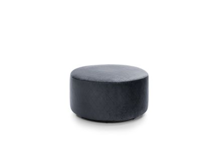 Chicago Quilted Velvet Swivel Footstool