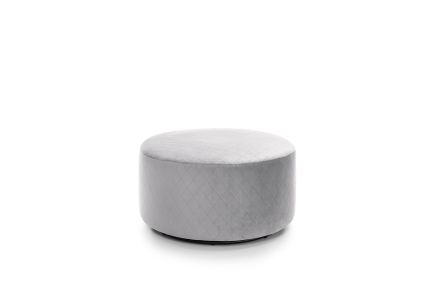 Chicago Quilted Velvet Swivel Footstool