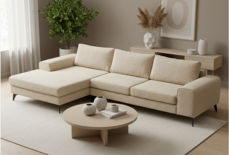Venice Basket Weave Corner Sofa