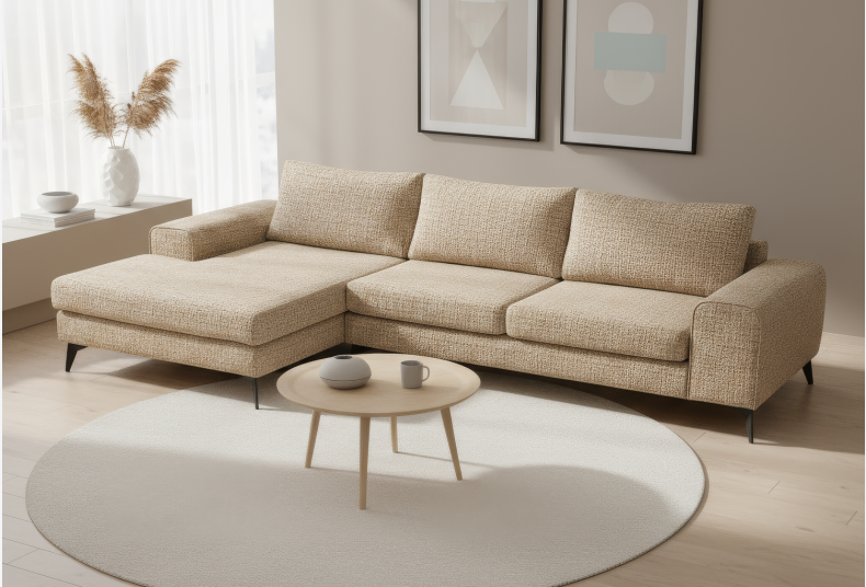 Venice Basket Weave Corner Sofa