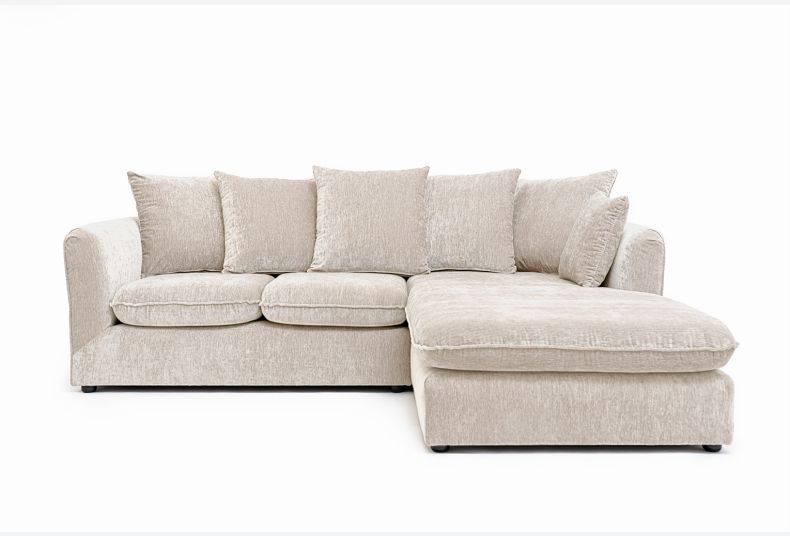 Lucas Water Repellent Velvet Chenille Corner Sofa