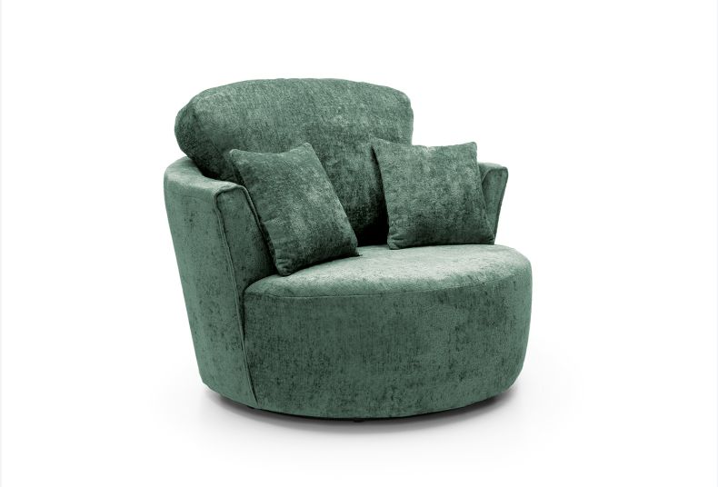 Harriet Crushed Chenille Swivel Chair