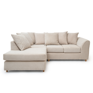 Jumbo Cord Corner Sofa Grid-Textured