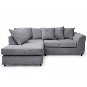 Jumbo Cord Corner Sofa Grid-Textured