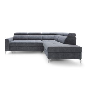 Moon Fabric Corner Sofa Bed with Storage