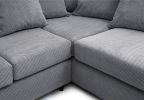 Jumbo Cord Corner Sofa Grid-Textured