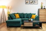Jumbo Cord Corner Sofa Grid-Textured