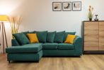 Jumbo Cord Corner Sofa Grid-Textured
