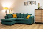 Jumbo Cord Corner Sofa Grid-Textured