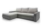 Mellow Fabric Corner Sofa Bed with Storage and Cup Holder