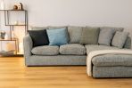 Lucas Textured Stone Grey Corner Sofa