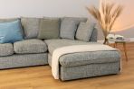 Lucas Textured Stone Grey Corner Sofa