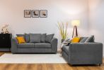 Jumbo Cord 3 Seater Sofa Grid-Textured