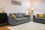 Jumbo Cord 3 Seater Sofa Grid-Textured