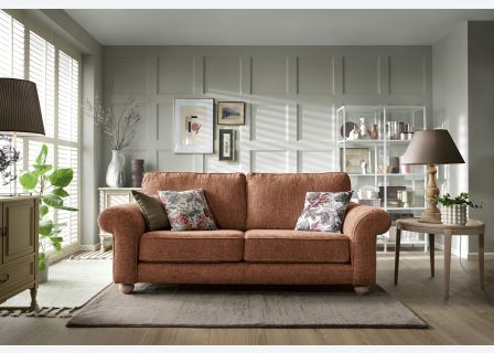 Ingrid 3 Seater Sofa | Burnt Orange