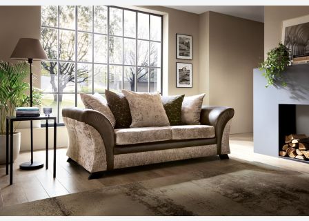 FARROW CRUSHED CHENILLE 3 SEATER SOFA
