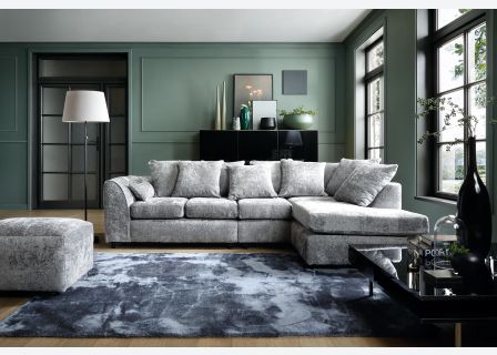 Harriet Large Crushed Chenille Corner Sofa