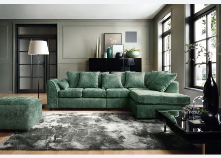Harriet Large Crushed Chenille Corner Sofa