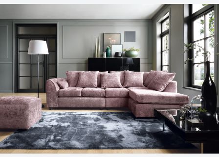 Harriet Large Crushed Chenille Corner Sofa