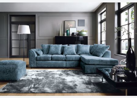 Harriet Large Crushed Chenille Corner Sofa