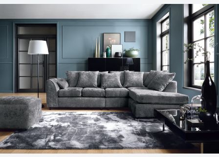Harriet Large Crushed Chenille Corner Sofa