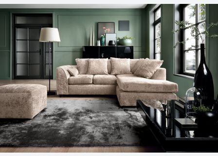 Harriet Crushed Chenille Corner Sofa