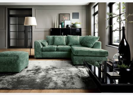 Harriet Crushed Chenille Corner Sofa