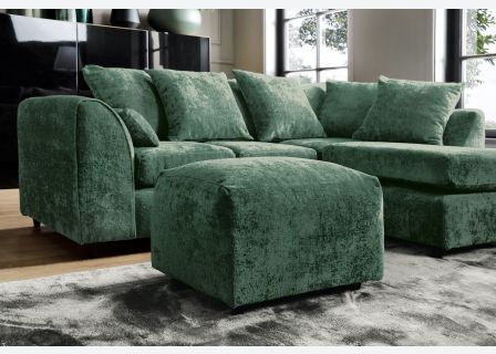 Harriet Crushed Chenille Footstool