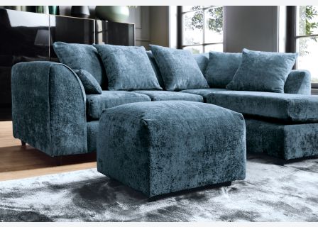 Harriet Crushed Chenille Footstool