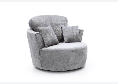 Harriet Crushed Chenille Swivel Chair