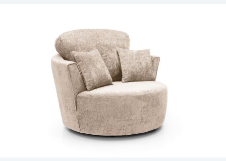 Harriet Crushed Chenille Swivel Chair
