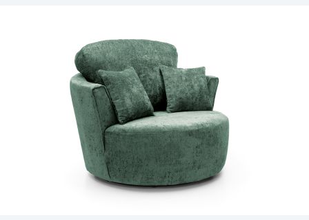 Harriet Crushed Chenille Swivel Chair