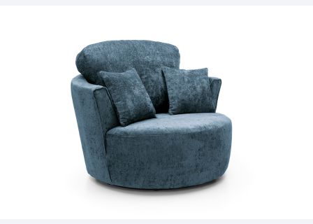 Harriet Crushed Chenille Swivel Chair
