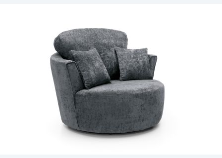 Harriet Crushed Chenille Swivel Chair
