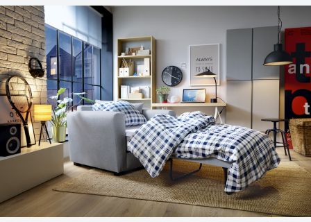 Olly Velvet Single Sofa Bed