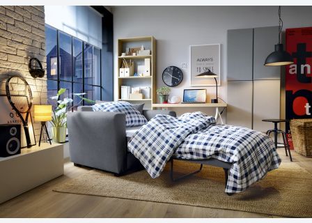 Olly Velvet Single Sofa Bed