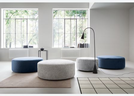 Ingrid Chenille Swivel Footstool