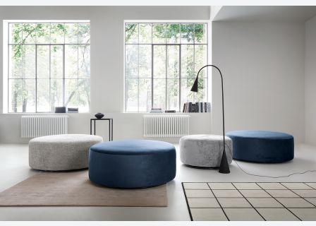 Chicago Velvet Swivel Footstool