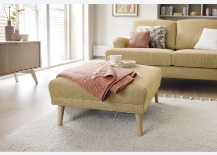 Harper Chenille Square Footstool