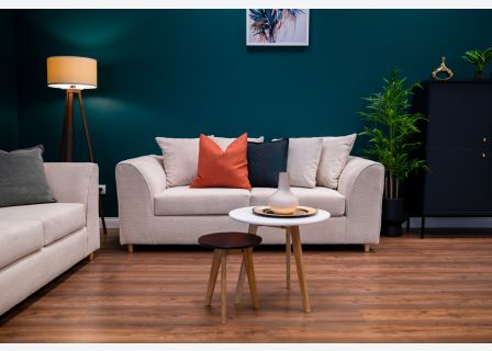 Jumbo Cord 3 Seater Sofa Grid-Textured