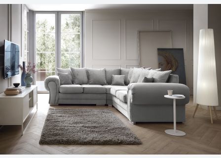 VERONA CRUSHED CHENILLE CORNER SOFA