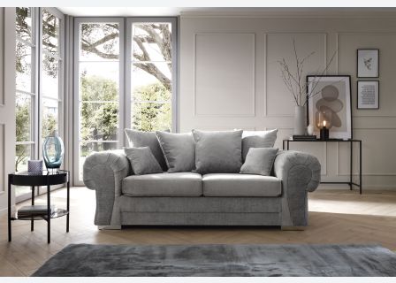 VERONA CRUSHED CHENILLE 3 SEATER SOFA