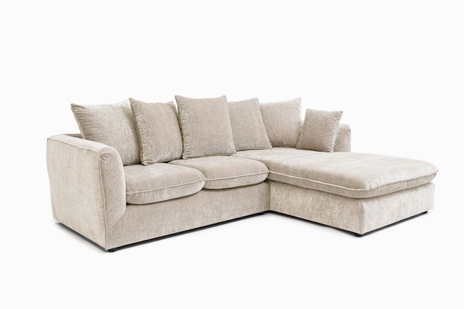 Lucas Water Repellent Velvet Chenille Corner Sofa