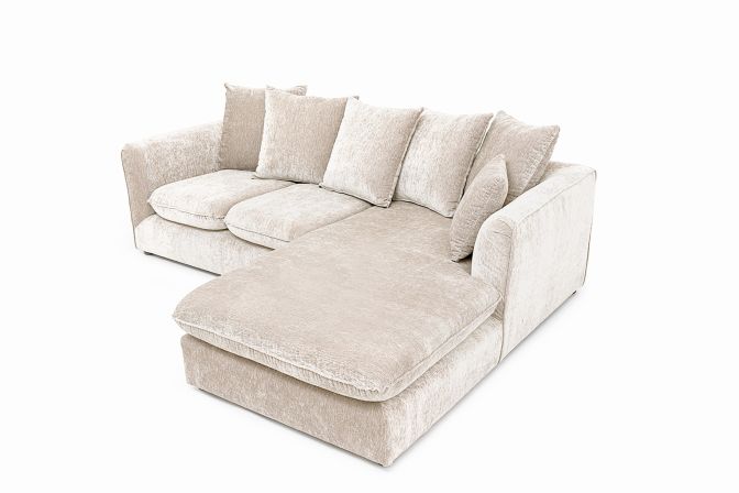 Lucas Water Repellent Velvet Chenille Corner Sofa
