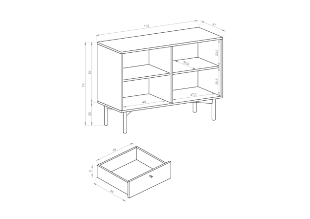 Flow Sideboard 102cm