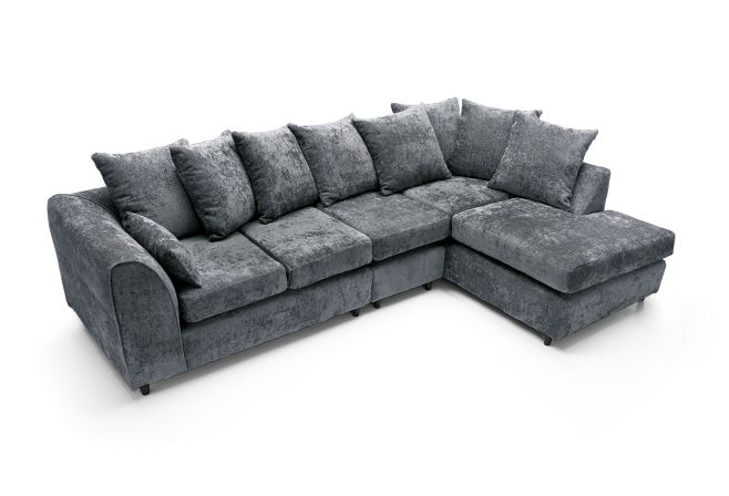 Harriet Large Crushed Chenille Corner Sofa