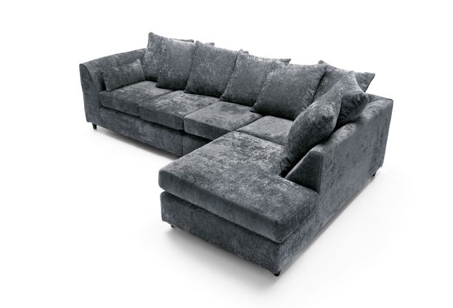 Harriet Large Crushed Chenille Corner Sofa
