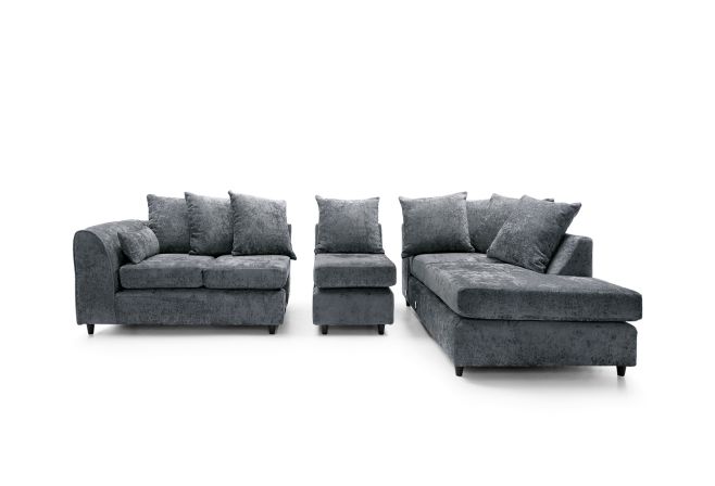 Harriet Large Crushed Chenille Corner Sofa