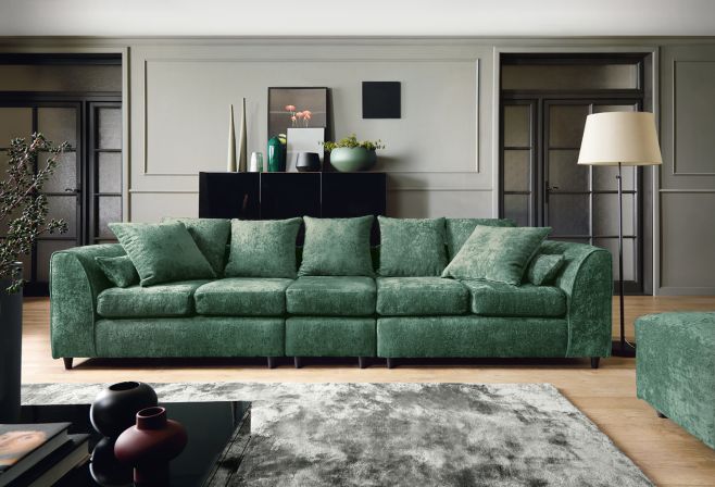 Harriet Crushed Chenille 4 Seater
