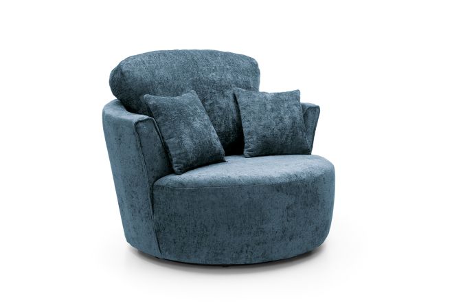 Harriet Crushed Chenille Swivel Chair